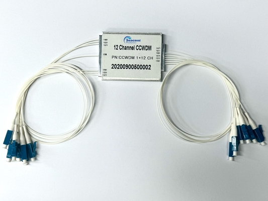 12 CH CCWDM 1271-1371nm,1471-1571nm ความยาวคลื่น ความสูญเสียการใส่ต่ํา