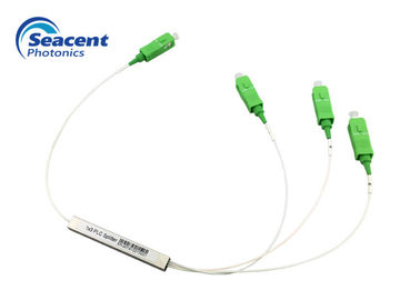 Seacent ไฟเบอร์ออปติกแยก PLC, 1x3 ประเภทมินิ PLC พร้อมตัวเชื่อมต่อ SC / APC