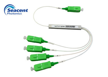 Micro PLC ระนาบระนาบ Lightwave Circuit Splitter 1x4 พร้อมตัวเชื่อมต่อ SC / APC