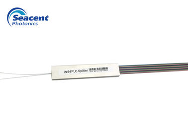 2x64 แยกไฟเบอร์ออปติก PLC ตัวแยกอุปกรณ์ต่ำโพลาไรเซชันต่ำการสูญเสียขึ้นอยู่กับ