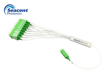 PLC Mini 1x16 Optical Splitter โพลาไรเซชันแบบเสถียรสำหรับเครือข่ายออปติคัลแบบพาสซีฟ