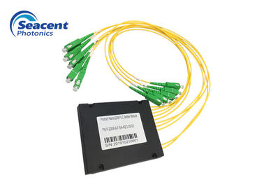 FTTH FTTB FTTX PON Cassette PLC Splitter 2X8 10.5 DB การสูญเสียการแทรก