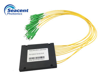 FTTH FTTB FTTX PON 2X8 Cassette PLC Splitter SC APC ประเภทคอนเนคเตอร์