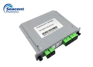 ดีไซน์กะทัดรัด 7.8dB Cassette PLC Splitter 2x4 สำหรับ Passive Optical Network