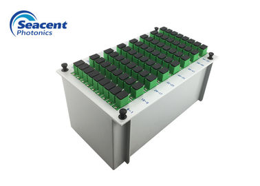 ประเภทแทรกไฟเบอร์ Plc แยก 2x64 0.9 มม. พร้อมโพลาไรซ์ที่เสถียร