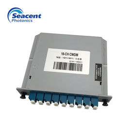 16 ช่องการออกแบบที่กะทัดรัด CWDM Mux Demux ไฟเบอร์ออฟติคัลโมดูล Multiplexer