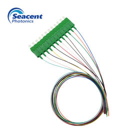 ผมเปียไฟเบอร์ออปติกความแม่นยำสูงตัวเชื่อมต่อ SC APC, ลำแสง 12 สี
