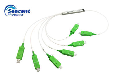 1x6 Plc แยกไฟเบอร์ออปติก / แยกสายสัญญาณเสียงไฟเบอร์ออปติก