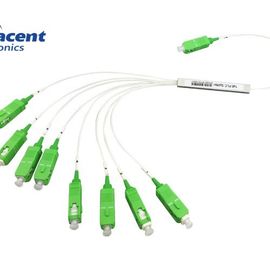 FTTH FTTB FTTX แยก PLC ไฟเบอร์ออปติก 1x8 พร้อมขั้วต่อ SC APC